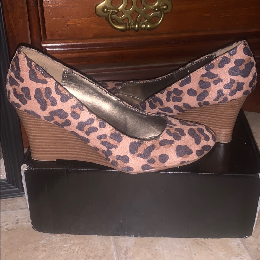 Leopard Print Wedges